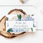 青エレガント紫陽花 |ホワイト結婚のウェブサイト エンクロージャーカード