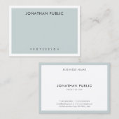 青エレガント緑のミニマルテンプレートモダン 名刺 (正面/裏面)