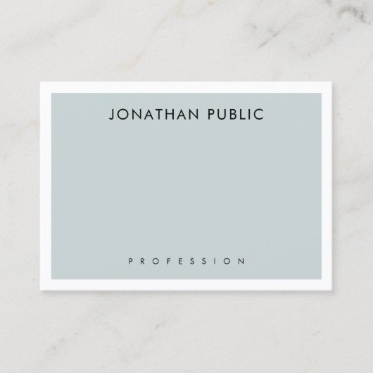 青エレガント緑のミニマルテンプレートモダン 名刺 (正面)