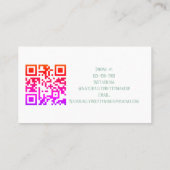 青エレガント緑の水彩化粧アーティスト 名刺 (裏面)