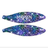 青エレガント緑フェイクグリッターモノグラム ミニバスケットボール (パネル)