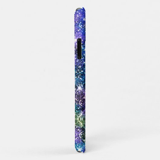 青エレガント緑フェイクグリッターモノグラム Case-Mate iPhoneケース (裏面/右)