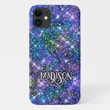 青エレガント緑フェイクグリッターモノグラム