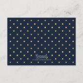 青エレガント線の光の結婚詳細 エンクロージャーカード (裏面)