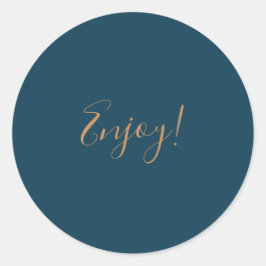 青エレガント背景ステッ楽しむカー ラウンドシール