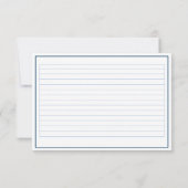 青エレガント航海の魚 – シーフードレシピカード (裏面)