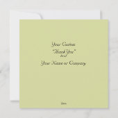 青エレガント色とベージュ色の抽象芸術アート サンキューカード (裏面)