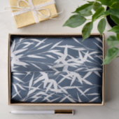 青エレガント色と白の葉離れの 薄葉紙 (ギフト)