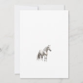 青エレガント色のクリスマス白馬馬馬馬競馬場 招待状 (裏面)