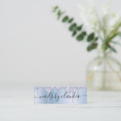 青エレガント色のグリッタードスタイリッシュリップ爪、 ネイル スキニー名刺 (スタンド正面)