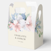 青エレガント色のピンクの結婚花 フェイバーボックス (オープン)