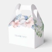 青エレガント色のピンクの結婚花 フェイバーボックス (裏面サイド)