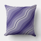 青エレガント色の線パターン クッション (正面)