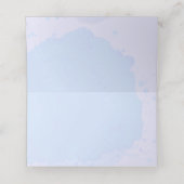 青エレガント色の美パーソナライズされた結婚学表 プレイスカード (内部開封)