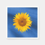 青エレガント色の黄色い王室のひま結婚わ スタンダードカクテルナプキン (正面)