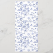 青エレガント色チノイビクトリアンセリ結婚フローラ メニュー (裏面)