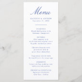 青エレガント色チノイビクトリアンセリ結婚フローラ メニュー (正面)