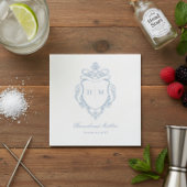 青エレガント色チノワセリーのバードク結婚スト スタンダードカクテルナプキン