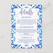 青エレガント色モロッコパタ結婚ーン詳細 エンクロージャーカード (正面)