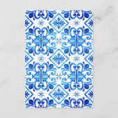 青エレガント色モロッコパタ結婚ーン詳細 エンクロージャーカード (裏面)