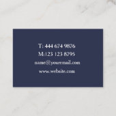 青エレガント色ヨガインストラクターマンダラ名刺 名刺 (裏面)