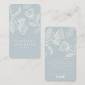 青エレガント色、フローライベント計画名刺 名刺 (正面/裏面)