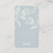 青エレガント色、フローライベント計画名刺 名刺 (裏面)