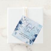 青エレガント花ボーイベビーシャワー フェイバータグ (インサイチュ)