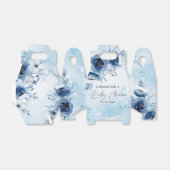 青エレガント花ボーイベビーシャワー フェイバーボックス (折り畳みなし)