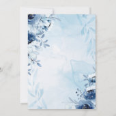 青エレガント花ボーイベビーシャワー 招待状 (裏面)