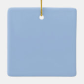 青エレガント花ロータスマンダラリリチノイスリー セラミックオーナメント (裏面)