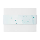 青エレガント花卒業パーソナライズされた 招待状ベリーバンド (裏面例)