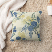 青エレガント花枕ヴィンテージフローラ クッション (ブランケット)