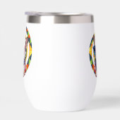 青エレガント花柄セラミック (右面)