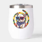 青エレガント花柄セラミック (正面)