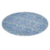 青エレガント花柄 カッティングボード (角)