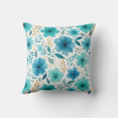 青エレガント花水彩植物園 クッション (裏面)