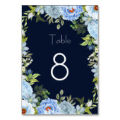 青エレガント花 テーブルナンバー (裏面)