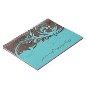 青エレガント茶色のジャパーソナライズされたーナノートブック ノートブック (左側)