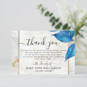 青エレガント葉葬儀食品サンキューカード サンキューカード (スタンド正面)