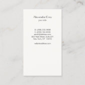 青エレガント蓮フラワーマンダラビジネスカード 名刺 (裏面)