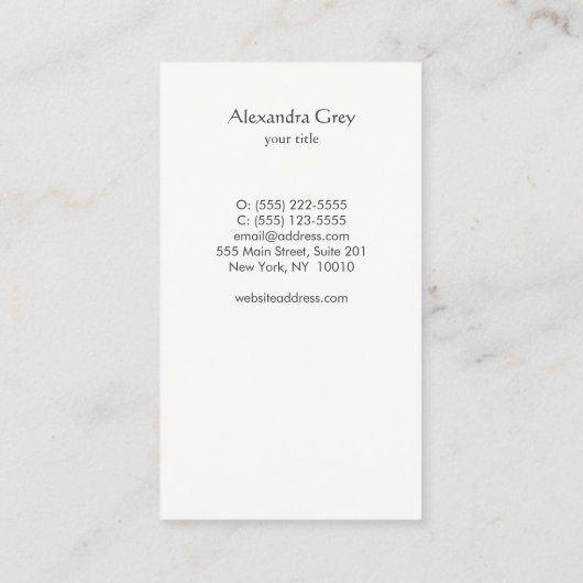 青エレガント蓮フラワーマンダラビジネスカード 名刺 (裏面)