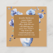 青エレガント蘭 スクエア名刺 (裏面)