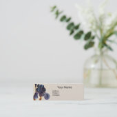 青エレガント虹彩モノグラム スキニー名刺 (スタンド正面)