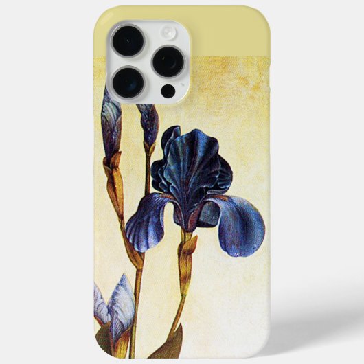 青エレガント虹彩花アイボリーフローラ Case-Mate iPhoneケース (裏面)