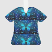 青エレガント蝶 オーナメント (裏面)