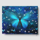 青エレガント蝶 ゲストブック (裏面)