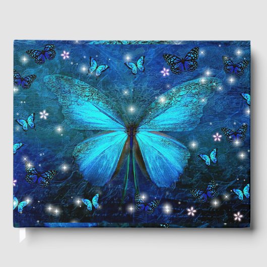 青エレガント蝶 ゲストブック (正面)