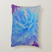 青エレガント装飾花 アクセントクッション (裏面(縦))