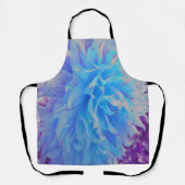 青エレガント装飾花 エプロン (正面)